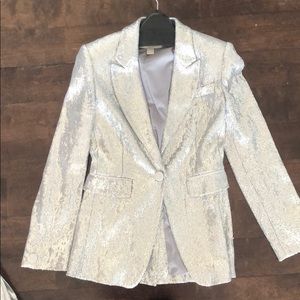 Rachel Zoe Fluid Sequin Blazer and Wide leg Pant.